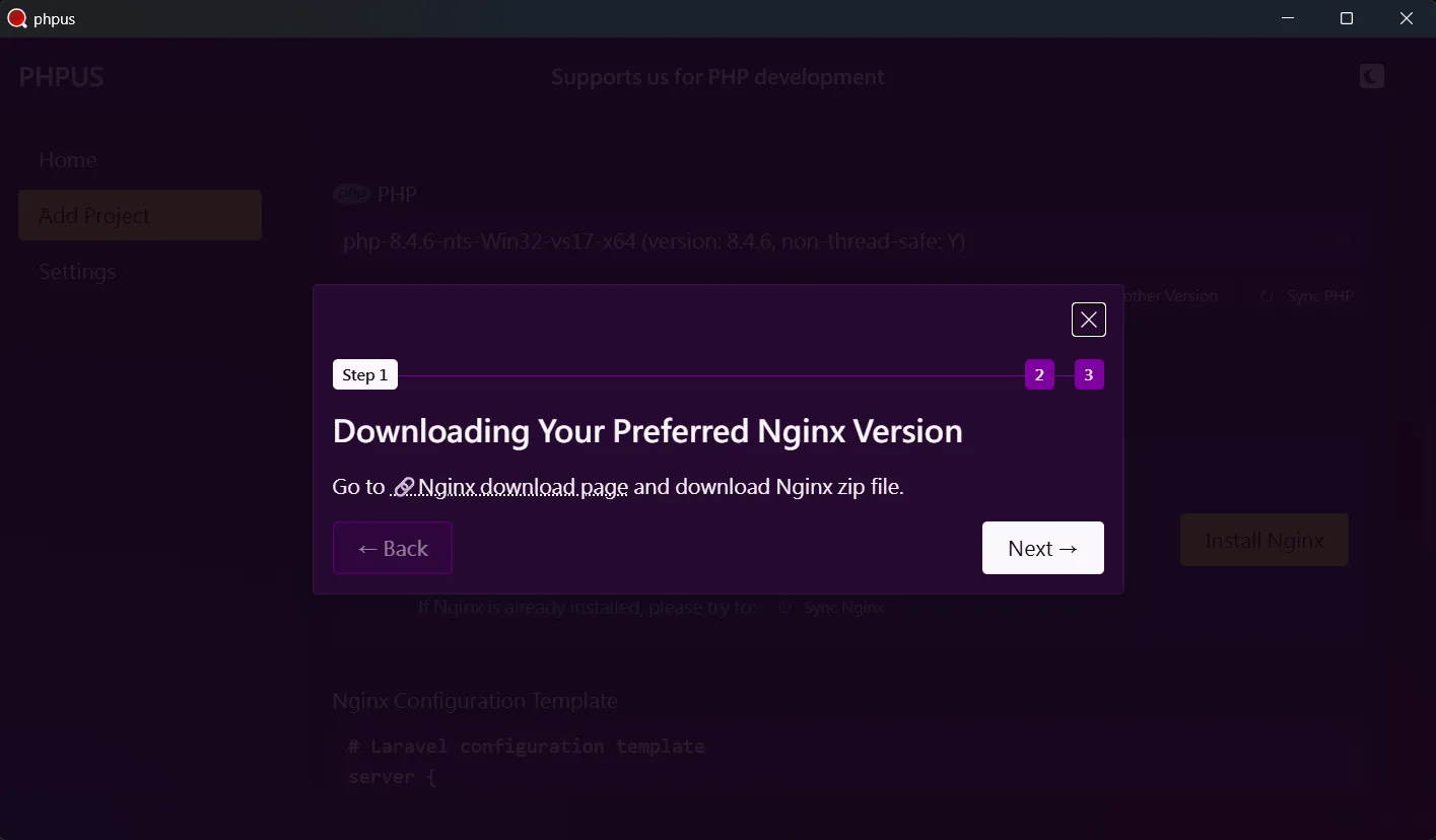 Nginx installation - step1.